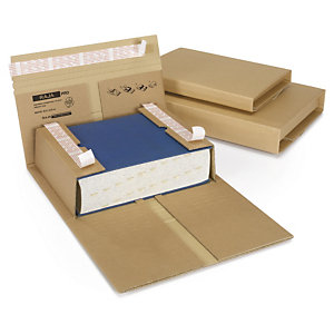 Verstärkte Buchverpackungen mit 3-fachem Haftklebeverschluss RAJA