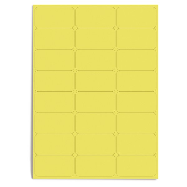 Verwijderbare gekleurde zelfklevende etiketten 99,1x143,5 mm geel - 3