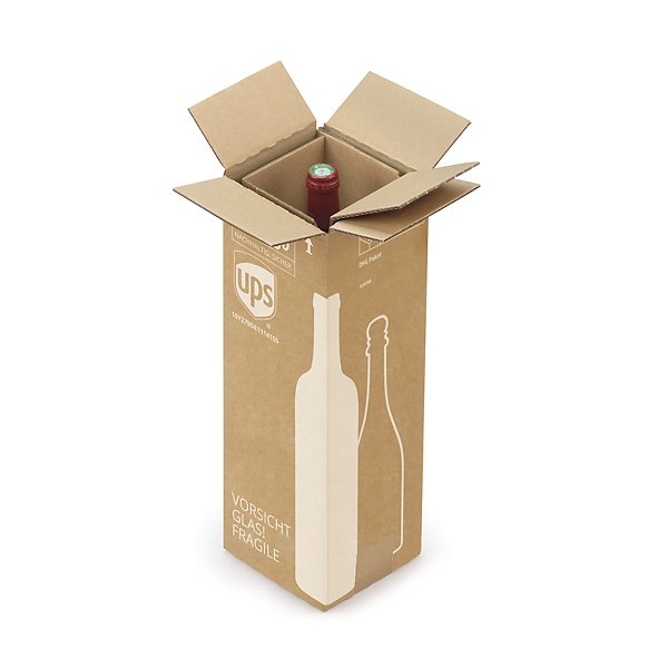 Verzenddoos met manuele kruisverdeling voor 2 flessen 20,2 x 10,5 x 37 cm - 6
