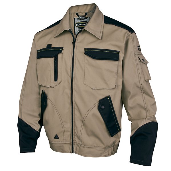Veste de travail beige et noir Mach DeltaPlus, taille M