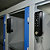 Vestiaire  2 colonnes 5 cases gris/ bleu  portes plexi  à serrure E10 à code électronique - 2