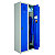 Vestiaire métal Budget industrie propre 1 colonne L 30 cm - Élément Départ - Corps Gris Portes Bleues - 4