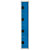Vestiaire Team Color - 4 casiers - 1 colonne - Corps Gris - Portes Bleu - 3