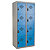Vestiaires Multicases monoblocs 2 colonnes 4 cases gris / bleu - 1