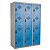 Vestiaires Multicases monoblocs 3 colonnes 4 cases gris / bleu - 1