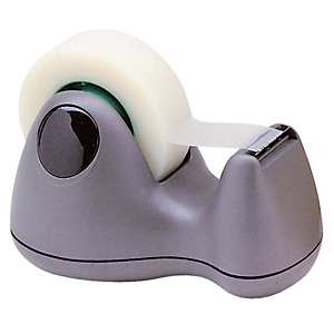 Dévidoir de bureau en ABS pour rouleaux 33 m Alba coloris gris métal Dévidoir de bureau en ABS pour rouleaux 33 m Alba coloris gris métal