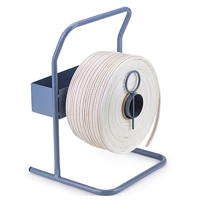 Dévidoir portable pour feuillard de cerclage textile en tube d'acier - Bleu - 1