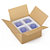 Vierkante doos van enkelgolfkarton bruin - 1