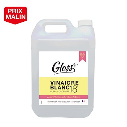 Vinaigre blanc 18° ultra concentré HACCP Gloss 5 L