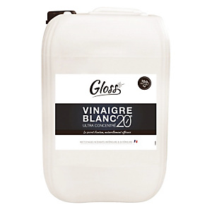 Vinaigre blanc 20° Gloss, bidon de 10 L Vinaigre blanc 20° Gloss, bidon de 10 L