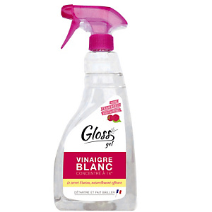 Vinaigre blanc concentré en gel HACCP Gloss framboise, vaporisateur 750 ml Vinaigre blanc concentré en gel HACCP Gloss framboise, vaporisateur 750 ml