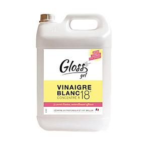 Vinaigre blanc concentré HACCP Gloss citron 5 L Vinaigre blanc concentré HACCP Gloss citron 5 L