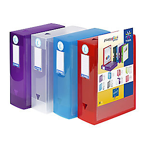 Viquel Boîte de classement A4 Propyglass personnalisable en polypropylène - Dos 10 cm - Coloris assortis (lot de 4) Viquel Boîte de classement A4 Propyglass personnalisable en polypropylène - Dos 10 cm - Coloris assortis (lot de 4)