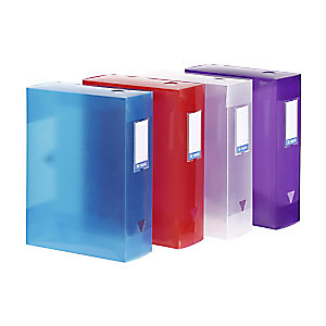 Viquel Boîte de classement A4 Propyglass en polypropylène - Dos 10 cm - Coloris assortis Viquel Boîte de classement A4 Propyglass en polypropylène - Dos 10 cm - Coloris assortis