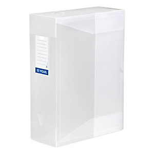 Viquel Boîte de classement A4 Propyglass en polypropylène - Dos 10 cm - Incolore (lot de 4) Viquel Boîte de classement A4 Propyglass en polypropylène - Dos 10 cm - Incolore (lot de 4)