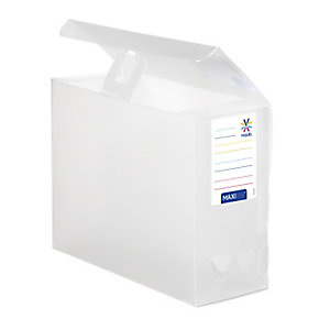 Viquel Boîte de classement A4 Propyglass en polypropylène Maxi - Dos 12 cm - Incolore (lot de 4) Viquel Boîte de classement A4 Propyglass en polypropylène Maxi - Dos 12 cm - Incolore (lot de 4)
