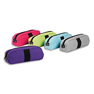 VIQUEL Trousse ovale STRIPE 22x7,5x5cm - Nylon Assortis : Turquoise, Vert, Rose, Violet, Gris VIQUEL Trousse ovale STRIPE 22x7,5x5cm - Nylon Assortis : Turquoise, Vert, Rose, Violet, Gris