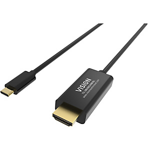 Vision TC-2MUSBCHDMI-BL, 2 m, USB Type-C, HDMI Type A (Standard), Mâle, Mâle, Droit TC 2MUSBCHDMI/BL Vision TC-2MUSBCHDMI-BL, 2 m, USB Type-C, HDMI Type A (Standard), Mâle, Mâle, Droit TC 2MUSBCHDMI/BL