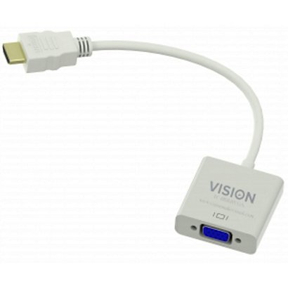 Vision TC-HDMIVGA, VGA (D-Sub), HDMI tipo A (Estándar), Macho, Hembra, Blanco, 1 pieza(s)