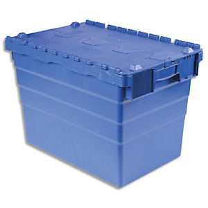VISO Bac de rangement navette 78L polypropylène Bleu, gerbable et emboîtable, poignées, Dim 60x40X41,6cm VISO Bac de rangement navette 78L polypropylène Bleu, gerbable et emboîtable, poignées, Dim 60x40X41,6cm