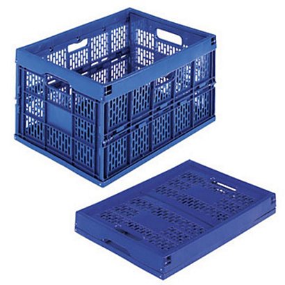 VISO Caisse de rangement pliable en polypropylène bleu 60 L 395 x 595 x 320  mm - Boites Archivesfavorable à acheter dans notre magasin