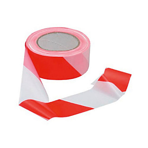 VISO Ruban de signalisation, 100 m x 5 cm - Rouge et blanc VISO Ruban de signalisation, 100 m x 5 cm - Rouge et blanc