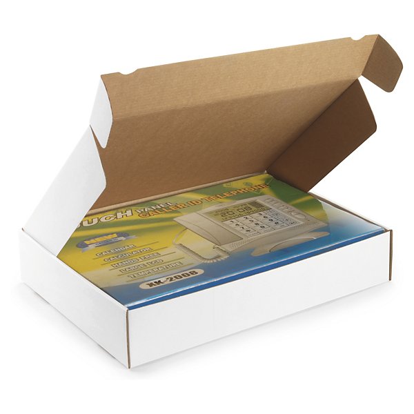 Vita stansade lådor - A4-format - 2