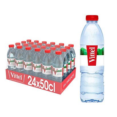 Eau VITTEL - 24 bouteilles de 25 cl en verre consigné (consigne de 4,20 €  comprise dans le prix)