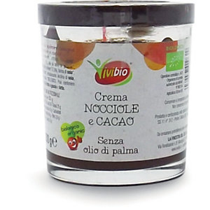 VIVIBIO Crema Nocciole e Cacao Bio, Vasetto 200 g