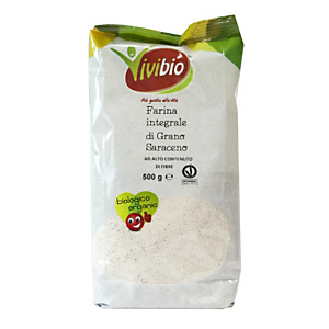 VIVIBIO Farina integrale grano saraceno Bio, 500 g VIVIBIO Farina integrale grano saraceno Bio, 500 g
