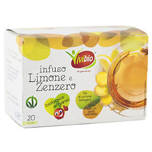 VIVIBIO Linea Biologica Infuso limone e zenzero (confezione 20 pezzi)