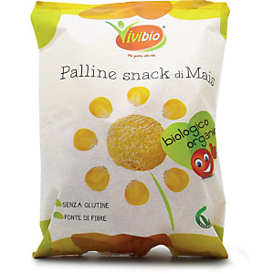 VIVIBIO Palline Snack di Mais Bio, Senza glutine, 40 g