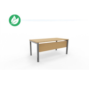 Voile de fond Burocolor Hêtre pour bureau L.160 cm pieds Aluminium Voile de fond Burocolor Hêtre pour bureau L.160 cm pieds Aluminium