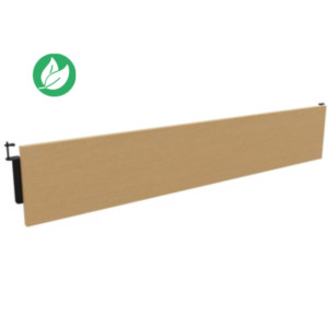 Voile de fond Burocolor Hêtre pour bureau L.180 cm pieds Noir Voile de fond Burocolor Hêtre pour bureau L.180 cm pieds Noir