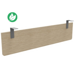Voile de fond E-Link / Biospace pour bureau L.160 cm - Chêne - Fixations Aluminium Voile de fond E-Link / Biospace pour bureau L.160 cm - Chêne - Fixations Aluminium