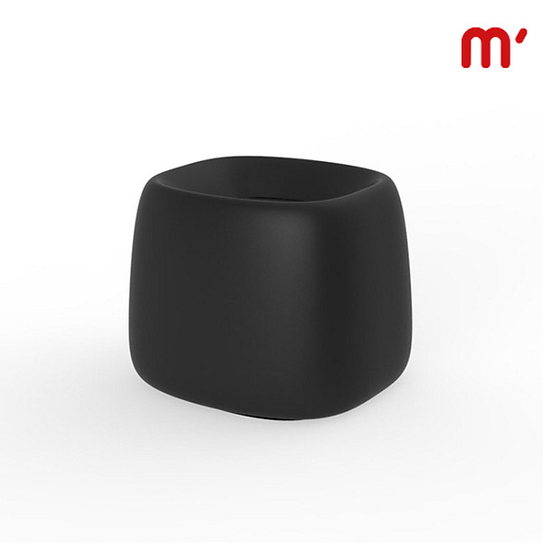 VONDOM Vaso da esterno Organic Cuadrada, 66 x 73 x 57 cm, Nero