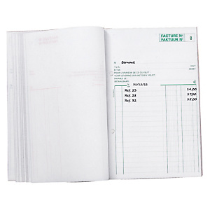 Voorbedrukt zelfkopiërend tweetalig schrijfblok Facturen dupli formaat 21 x 13,5 cm Exacompta Voorbedrukt zelfkopiërend tweetalig schrijfblok Facturen dupli formaat 21 x 13,5 cm Exacompta