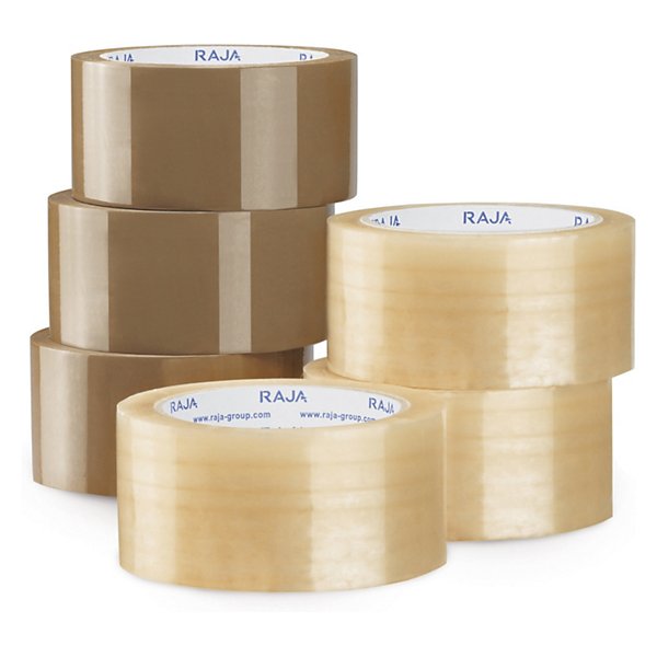 Voordeelpak 36 rollen bruine PP-tape 48 mm x 66 m + dispenser RAJA - 2