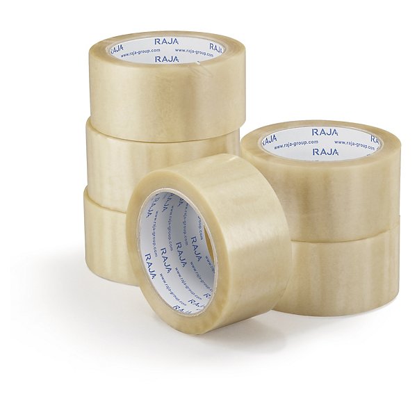 Voordeelpak 6 rollen Transparante PVC-tape Sterk RAJA - 3
