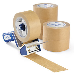 Voordeelpak papieren tape + dispenser Raja