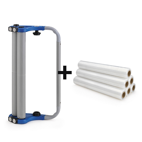 Voordeelpak rekfolie met ergonomische handafroller Wrap Plus - 1