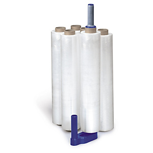 Voordeelpak transparante rekfolie 450 mm breed met kunststof handafroller Raja Voordeelpak transparante rekfolie 450 mm breed met kunststof handafroller Raja