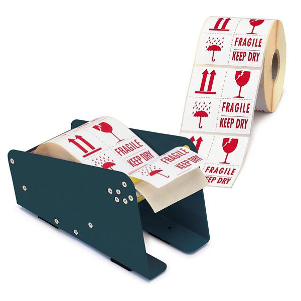 Voordeelpak verpakkingsetiketten en etikettendispenser 120 mm - 2