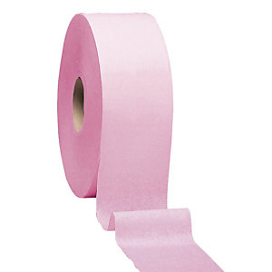 Voordelig roze toiletpapier 1-laags, set van 6 maxi rollen