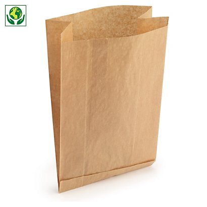 Voordelige papieren zak met zijvouwen 12 x 15 x 5 cm - 1