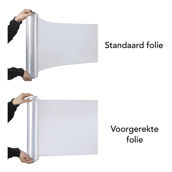 Voorgerekte rekfolie voor handmatig wikkelen 9micron 450mm x 300m - 3