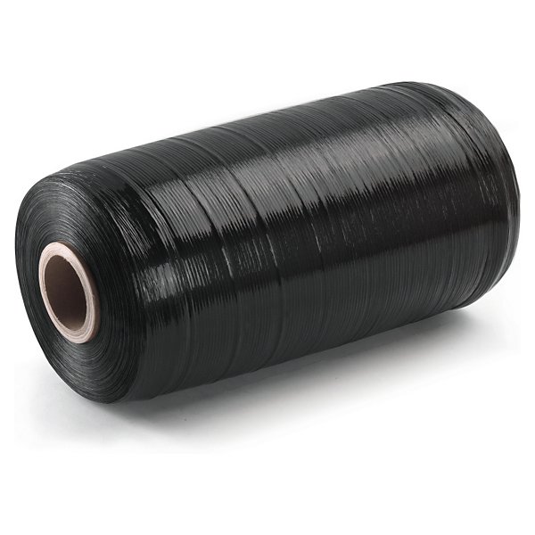 Vorgedehnte Maschinen-Stretchfolie, schwarz ohne Rollenkern, 500m x 430mm - 2