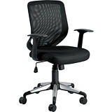 Voyager Silla de oficina, malla y tela, altura 102 cm, negro Voyager Silla de oficina, malla y tela, altura 102 cm, negro