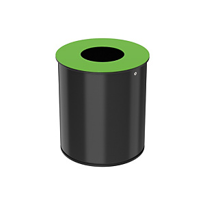 Vuilnisbak voor afvalsortering 15l neotri - kleine opening - mangaangrijs / groen 6018