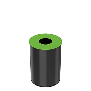 Vuilnisbak voor afvalsortering 30l neotri - kleine opening - mangaangrijs / groen 6018